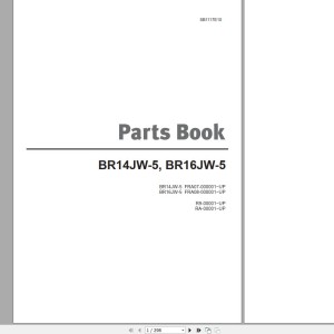 Doosan BR14JW-5 BR16JW-5 Part Book SB1117E10