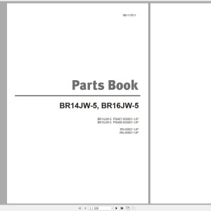 Doosan BR14JW-5 BR16JW-5 Part Book SB1117E11