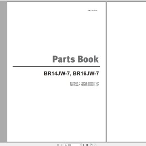 Doosan BR14JW-7 BR16JW-7 Part Book SB1141E05