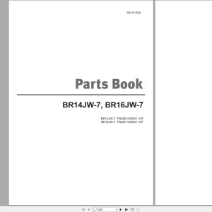 Doosan BR14JW-7 BR16JW-7 Part Book SB1141E06
