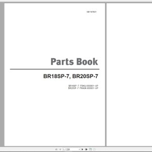 Doosan BR18SP-7 BR20SP-7 Part Book SB1167E01