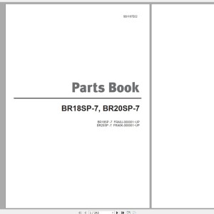 Doosan BR18SP-7 BR20SP-7 Part Book SB1167E02