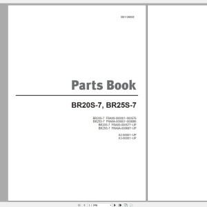 Doosan BR20S-7 BR25S-7 Part Book SB1126E09