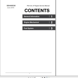 Doosan Engine PSI 4.3 V6 Service Manual SB4460E00