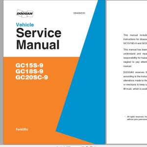 Doosan GC15S-9 GC18S-9 GC20S-9 Service Manual SB4484E00