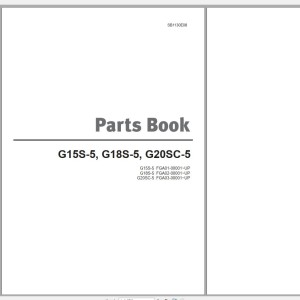 Doosan G15S-5 G18S-5 G20SC-5 Part Book SB1130E08