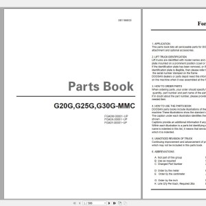Doosan G20G G25G G30G-MMC Part Book SB1186E00
