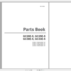 Doosan GC20E-5 GC25E-5 GC30E-5 GC33E-5 Part Book SB1133E08