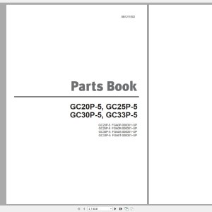 Doosan GC20P-5 GC25P-5 GC30P-5 GC33P-5 Part Book SB1211E02