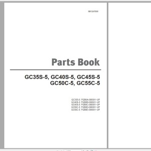 Doosan GC35S-5 GC40S-5 GC45S-5 GC50S-5 GC55S-5 Part Book SB1247E00