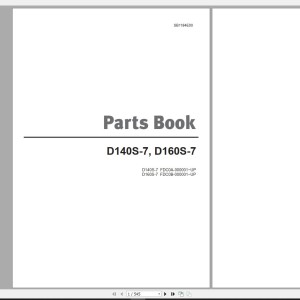 Doosan D140S-7 D160S-7 Part Book SB1184E00