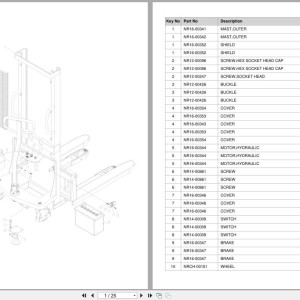 Doosan SSTK1000 SSTK1500 SSTK1000A SSTK1500A Equipment Parts Catalog SB1250