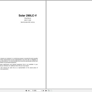 Doosan Solar 290LC-V Shop Manual 2023-7113AE
