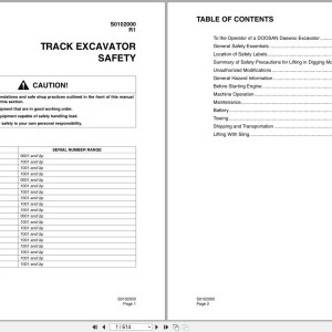 Doosan Solar 470LC-V Shop Manual S0102000 2004
