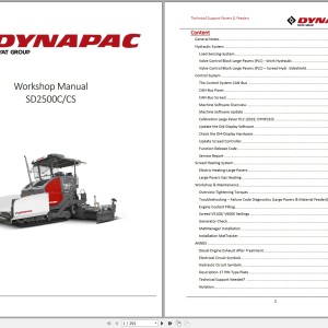 Dynapac SD2500C SD2500CS Workshop Manual