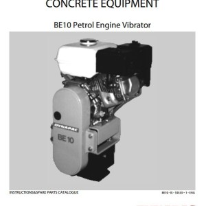 Dynapac BE10 Instruction Spare Parts Catalog