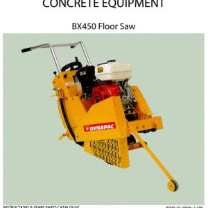 Dynapac BX350 BX450 BX510 Instruction Spare Parts Catalog