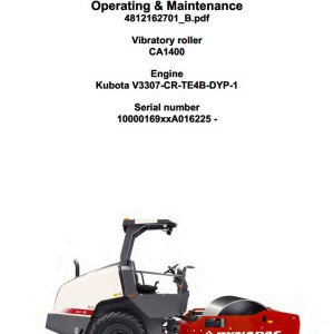 Dynapac CA1400 Operation and Maintenance Manual 4812162701_B