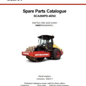 Dynapac CA260PD-II Parts Catalog SCA260PD-4EN2
