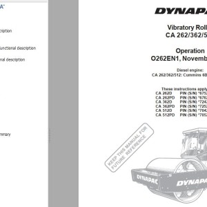 Dynapac CA262 CA362 CA512 Operation Manual O262EN1