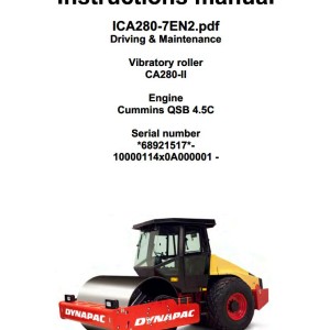 Dynapac CA280-II Operation and Maintenance Manual ICA280-7EN2