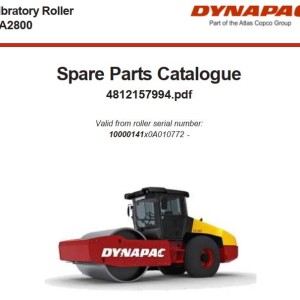 Dynapac CA2800 Parts Catalog