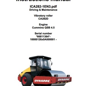 Dynapac CA282D Operation and Maintenance Manual ICA282-1EN3