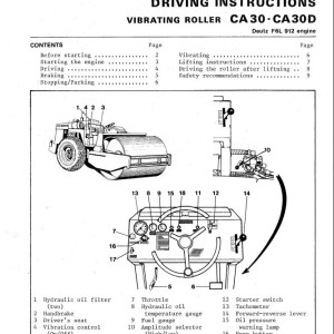 Dynapac CA30 CA30D Operation Manual 0-10193-1