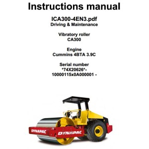 Dynapac CA300 Operation and Maintenance Manual