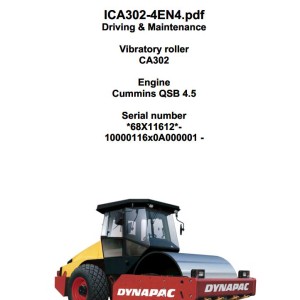Dynapac CA302 Operation and Maintenance Manual ICA302-4EN4
