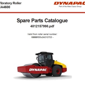Dynapac CA4600 Parts Catalog
