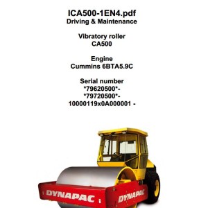 Dynapac CA500 Operation and Maintenance Manual
