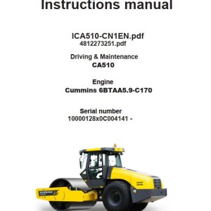 Dynapac CA510 Operation and Maintenance Manual