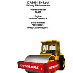 Dynapac CA600 Operation and Maintenance Manual