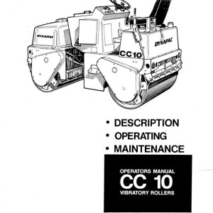 Dynapac CC10 Operation and Maintenance Manual OM-10047
