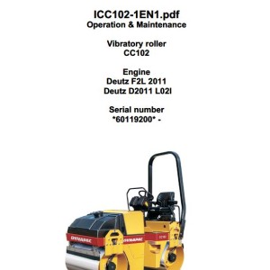 Dynapac CC102 Operation and Maintenance Manual