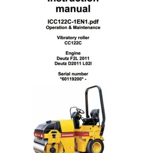 Dynapac CC122C Operation and Maintenance Manual