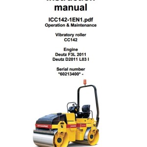 Dynapac CC142 Operation and Maintenance Manual