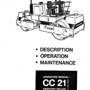 Dynapac CC21 Operation and Maintenance Manual