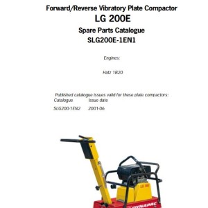 Dynapac LG200E Parts Catalog SLG200E-1EN1