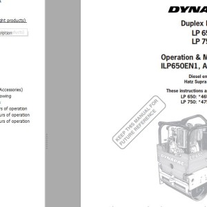 Dynapac LP650 LP750 Operation and Maintenance Manual ILP650EN1