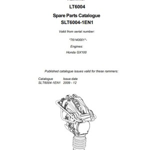 Dynapac LT6004 Operation Maintenance Parts Manual