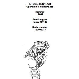 Dynapac LT604 Parts Catalog Operation and Maintenance Manual