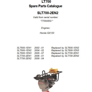 Dynapac LT700 Parts Catalog Operation and Maintenance Manual