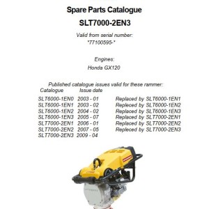 Dynapac LT7000 Parts Catalog Operation and Maintenance Manual