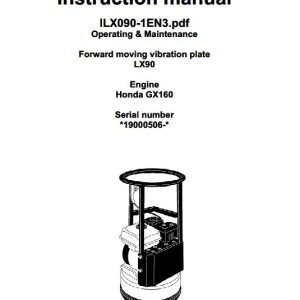 Dynapac LX90 Operation and Maintenance Manual