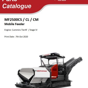 Dynapac MF2500CS MF2500CL MF2500CM Parts Catalog