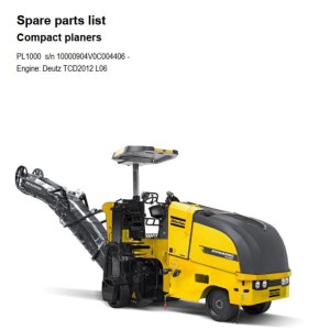 Dynapac PL1000 Parts Catalog Operation and Maintenance Manual
