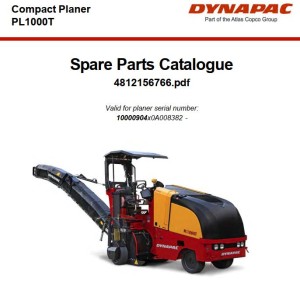 Dynapac PL1000T Parts Maintenance Operation Manual
