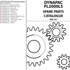 Dynapac PL2000LS Spare Parts Catalog